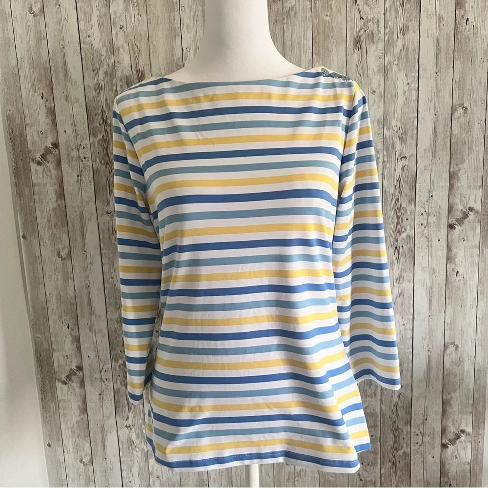 J McLaughlin Striped Top Stretchy
